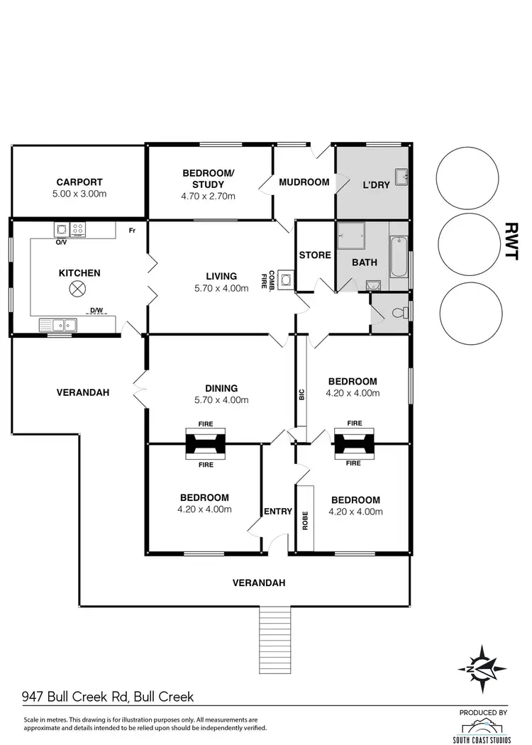 Floorplan of Homely rural property listing, 947 Bull Creek Road, Bull Creek SA 5157