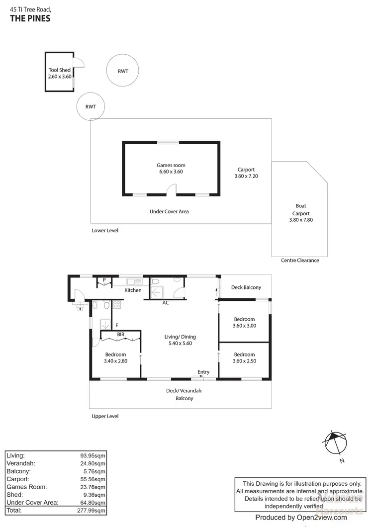 Floorplan of Homely house listing, 45 Ti-Tree Road, The Pines SA 5577