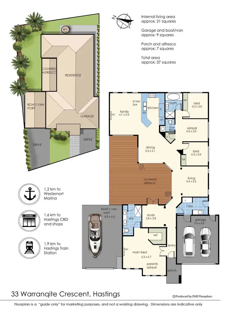 Floorplan of Homely house listing, 33 Warranqite Crescent, Hastings VIC 3915