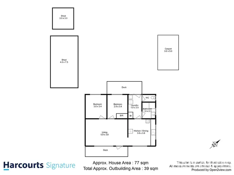 Floorplan of Homely house listing, 17 Oak Street, Primrose Sands TAS 7173