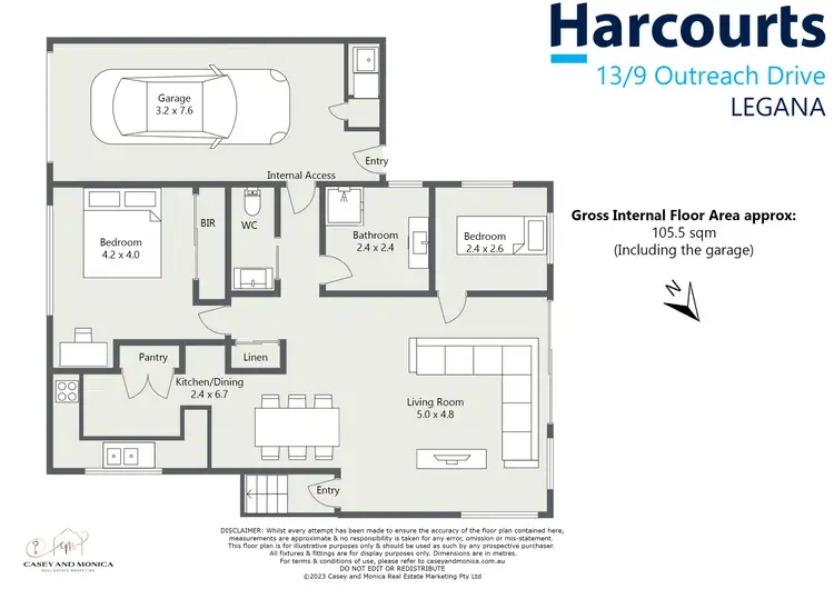 Floorplan of Homely unit listing, 13/9 Outreach Drive, Legana TAS 7277