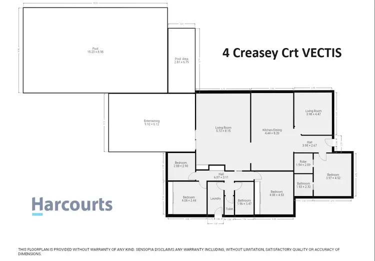 Floorplan of Homely house listing, 4 Creasey Court, Vectis VIC 3401