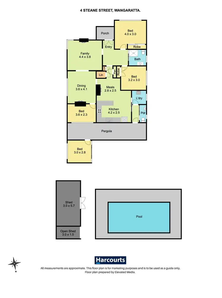 Floorplan of Homely house listing, 4 Steane Street, Wangaratta VIC 3677