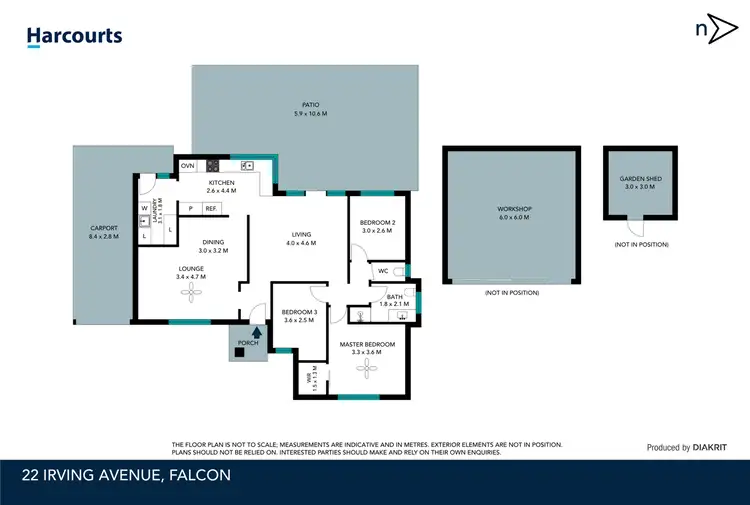 Floorplan of Homely house listing, 22 Irving Avenue, Falcon WA 6210