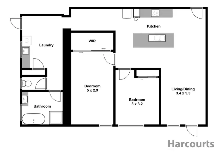Floorplan of Homely house listing, 1/17A Hawker Street, Moe VIC 3825