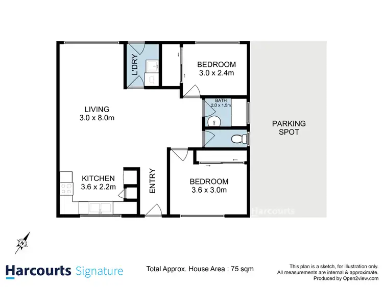Floorplan of Homely villa listing, 2/6 Dyer Place, Clarendon Vale TAS 7019