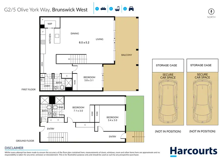 Floorplan of Homely unit listing, G2/5 Olive York Way, Brunswick West VIC 3055