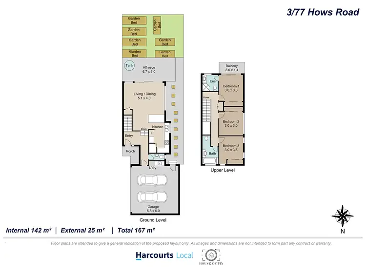 Floorplan of Homely townhouse listing, 3/77 Hows Road, Nundah QLD 4012
