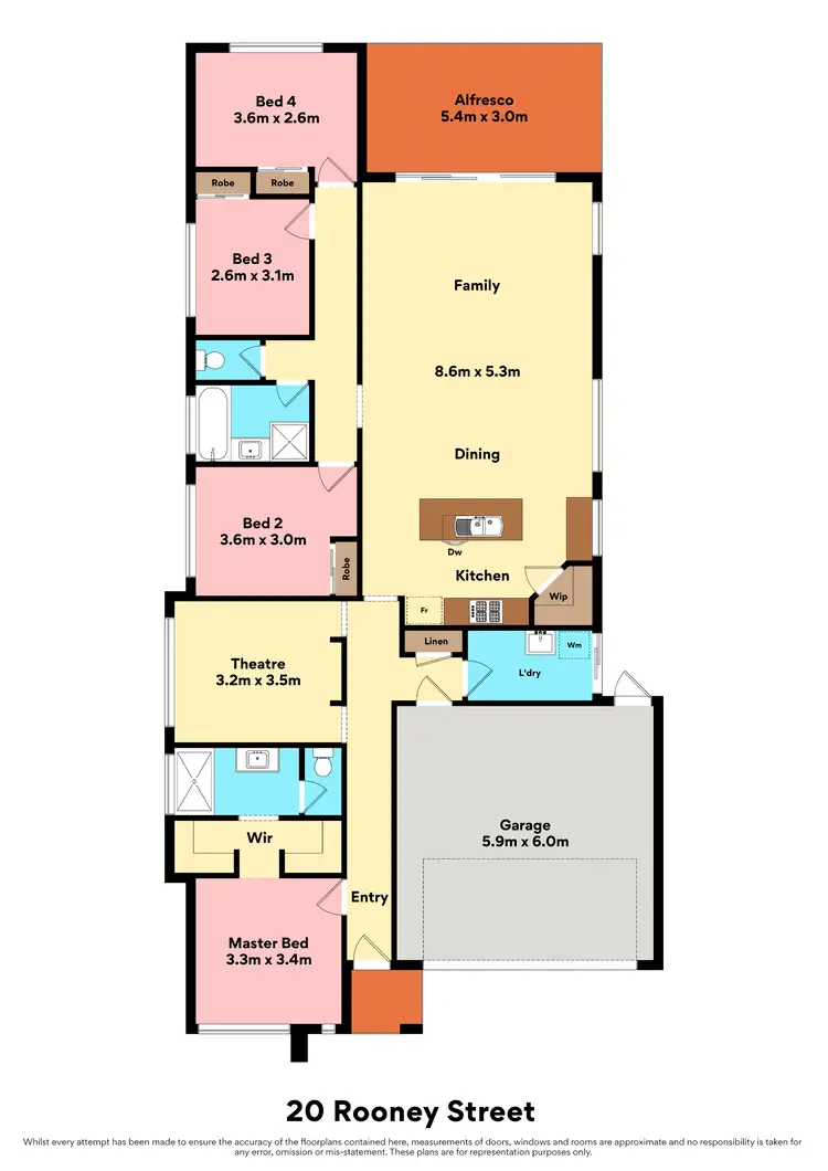 Floorplan of Homely house listing, 20 Rooney Street, Clarkson WA 6030