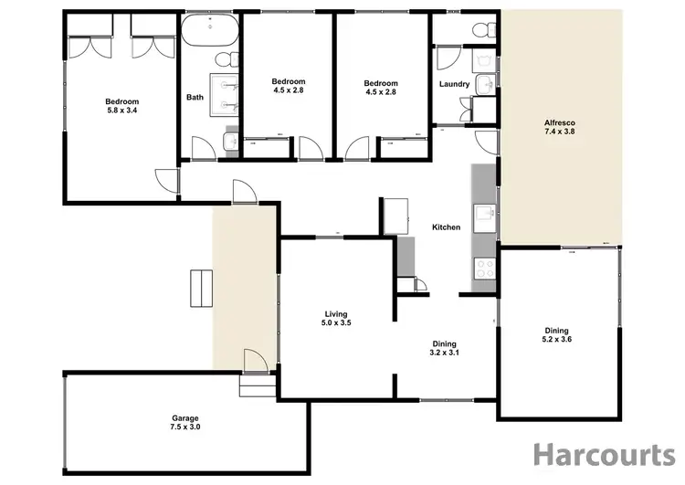 Floorplan of Homely house listing, 69 Langford Street, Moe VIC 3825