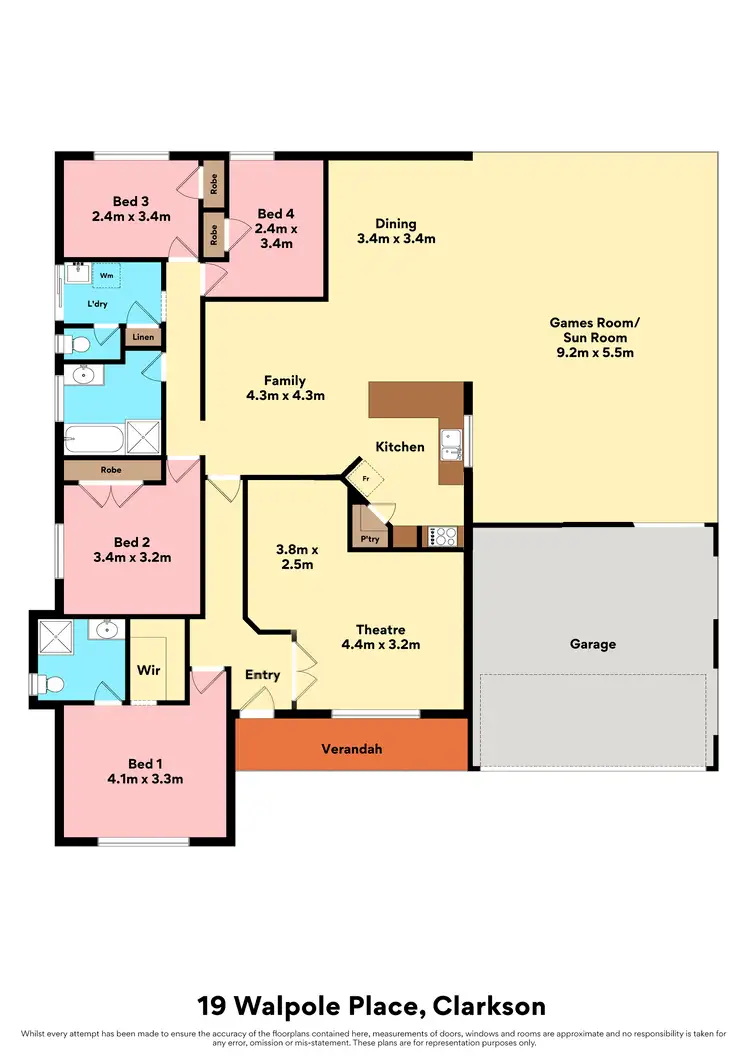 Floorplan of Homely house listing, 19 Walpole Place, Clarkson WA 6030