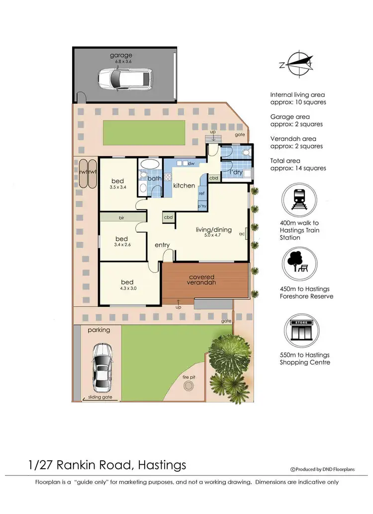 Floorplan of Homely house listing, 1/27 Rankin Road, Hastings VIC 3915