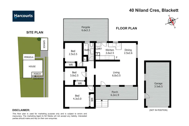 Floorplan of Homely house listing, 40 Niland Crescent, Blackett NSW 2770