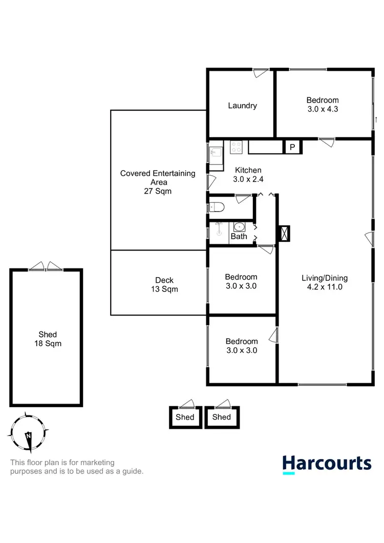 Floorplan of Homely house listing, 2 Grebe Street, Primrose Sands TAS 7173