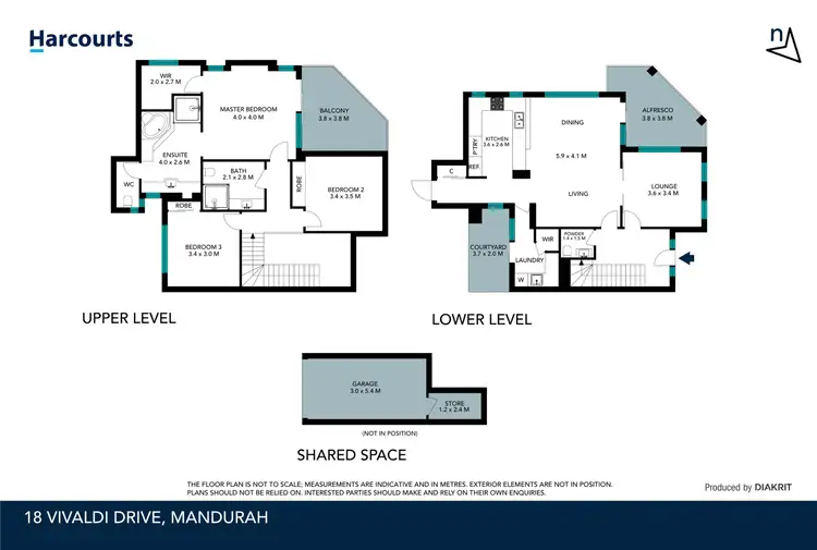 Floorplan of Homely house listing, 18 Vivaldi Drive, Mandurah WA 6210