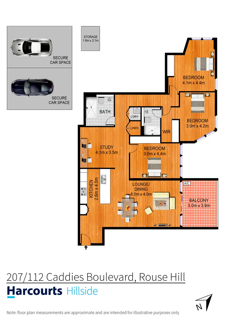 Floorplan of Homely apartment listing, 207/112 Caddies Boulevard, Rouse Hill NSW 2155