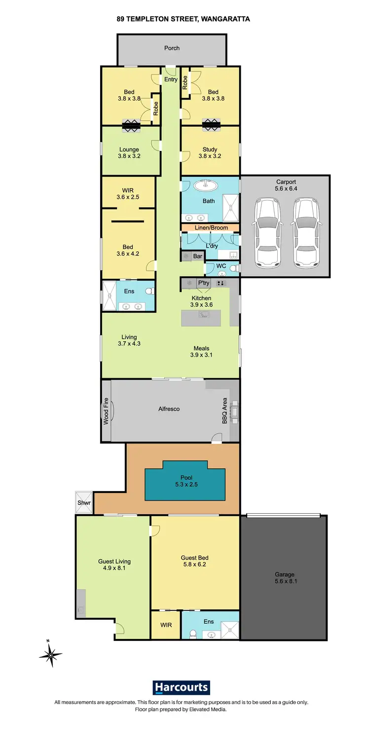 Floorplan of Homely house listing, 89 Templeton Street, Wangaratta VIC 3677