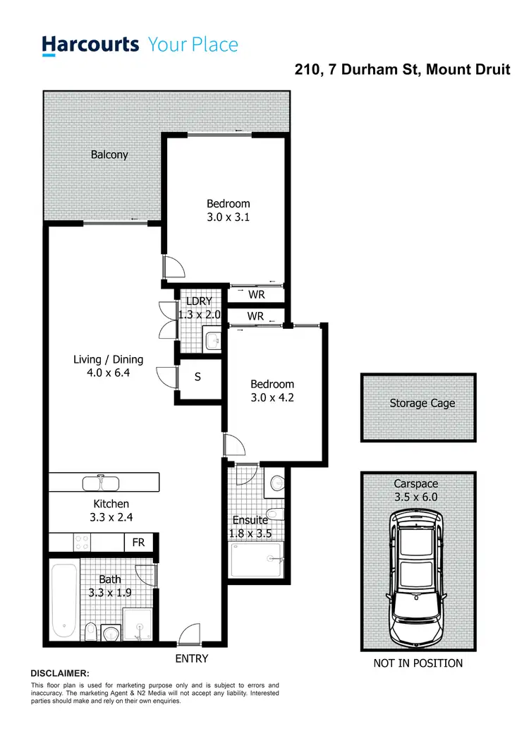 Floorplan of Homely unit listing, 210/7 Durham Street, Mount Druitt NSW 2770
