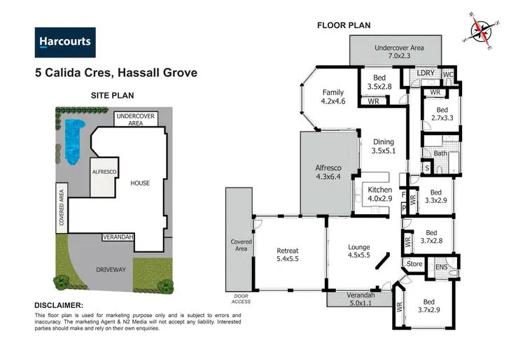 Floorplan of Homely house listing, 5 Calida Crescent, Hassall Grove NSW 2761