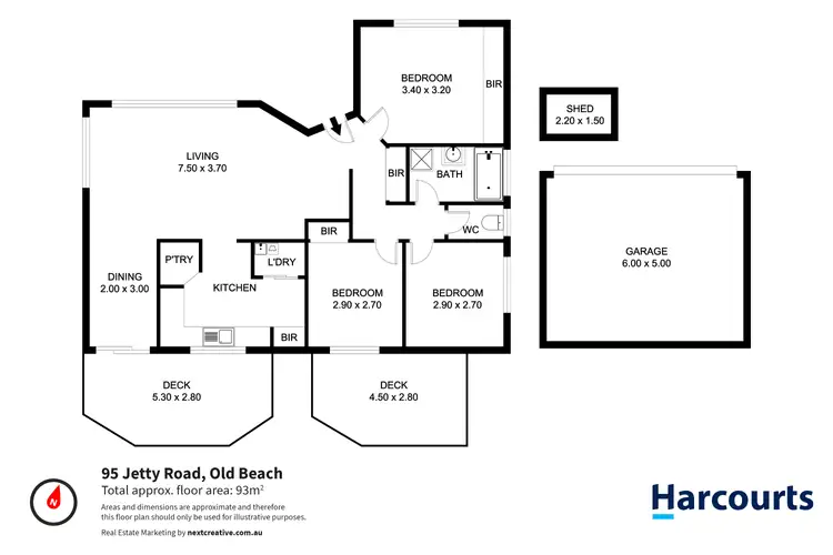 Floorplan of Homely house listing, 95 Jetty Road, Old Beach TAS 7017