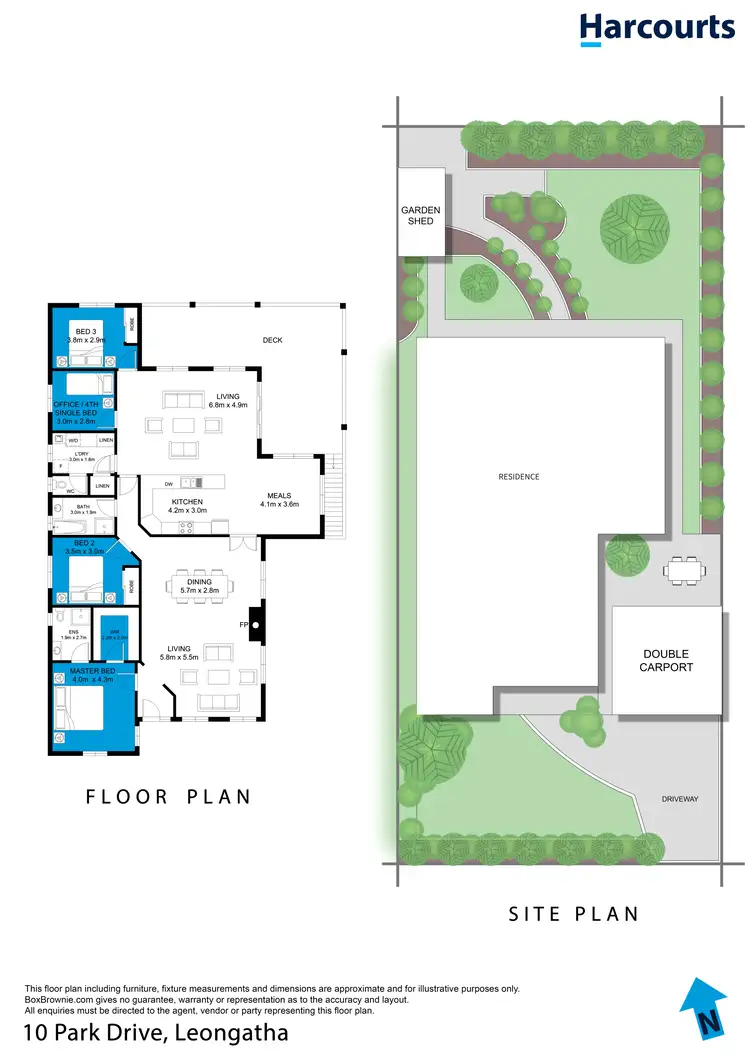 Floorplan of Homely house listing, 10 Park Drive, Leongatha VIC 3953