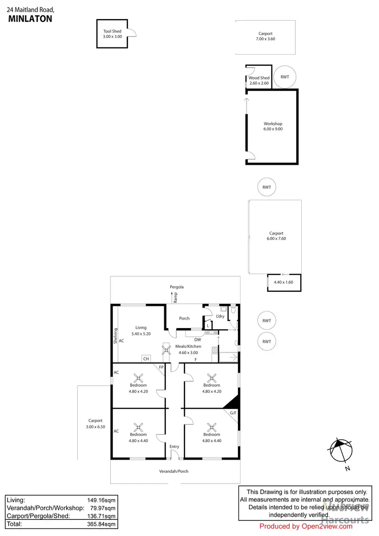 Floorplan of Homely house listing, 24 Maitland Road, Minlaton SA 5575
