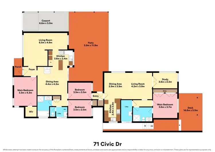 Floorplan of Homely house listing, 71 Civic Drive, Wanneroo WA 6065