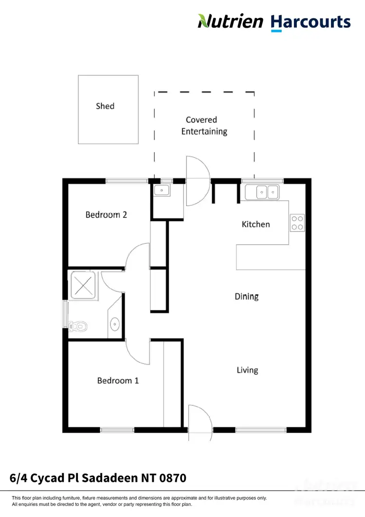 Floorplan of Homely unit listing, 6/4 Cycad Place, Sadadeen NT 870