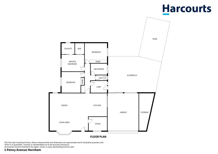 Floorplan of Homely house listing, 1 Penny Avenue, Horsham VIC 3400