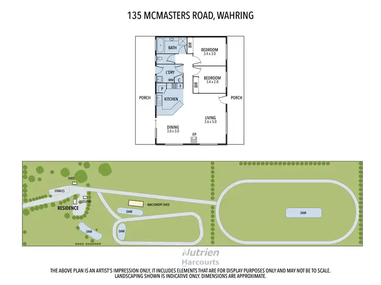 Floorplan of Homely rural property listing, 135 McMasters Road, Wahring VIC 3608