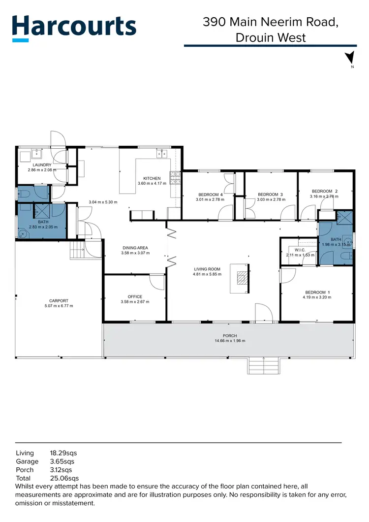 Floorplan of Homely house listing, 390 Main Neerim Road, Drouin West VIC 3818