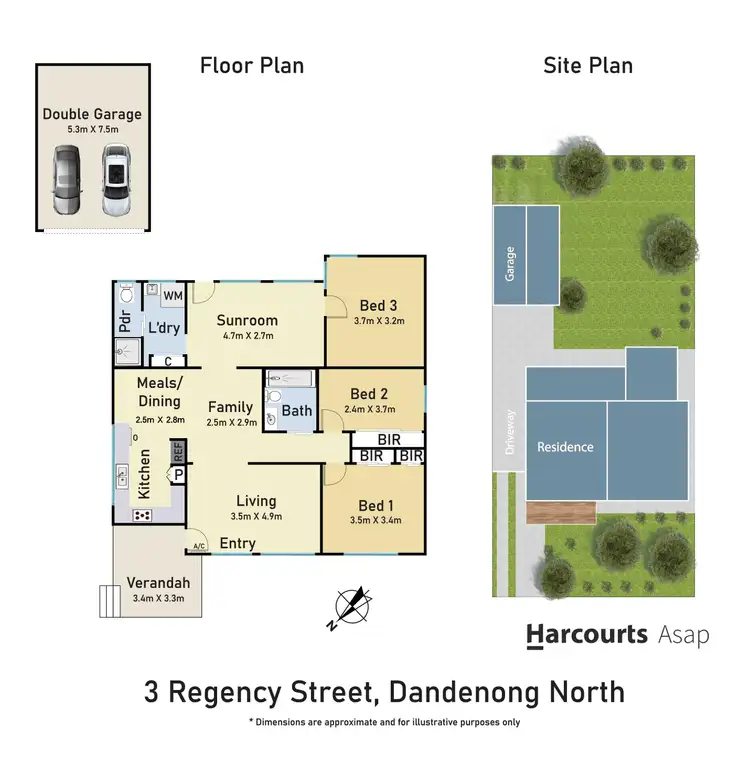 Floorplan of Homely house listing, 3 Regency Street, Dandenong North VIC 3175