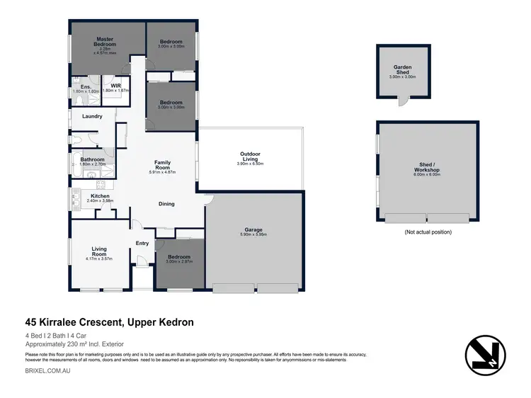 Floorplan of Homely house listing, 45 Kirralee Crescent, Upper Kedron QLD 4055