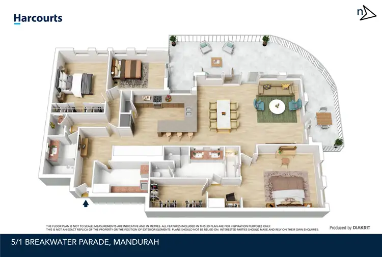 Floorplan of Homely apartment listing, 5/1 Breakwater Parade, Mandurah WA 6210