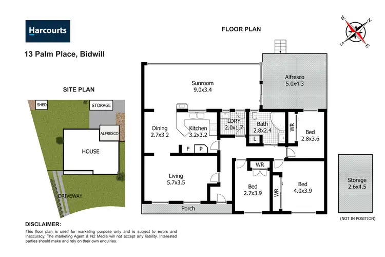 Floorplan of Homely house listing, 13 Palm Place, Bidwill NSW 2770