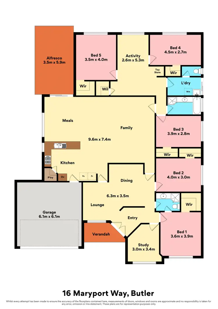Floorplan of Homely house listing, 16 Maryport Way, Butler WA 6036