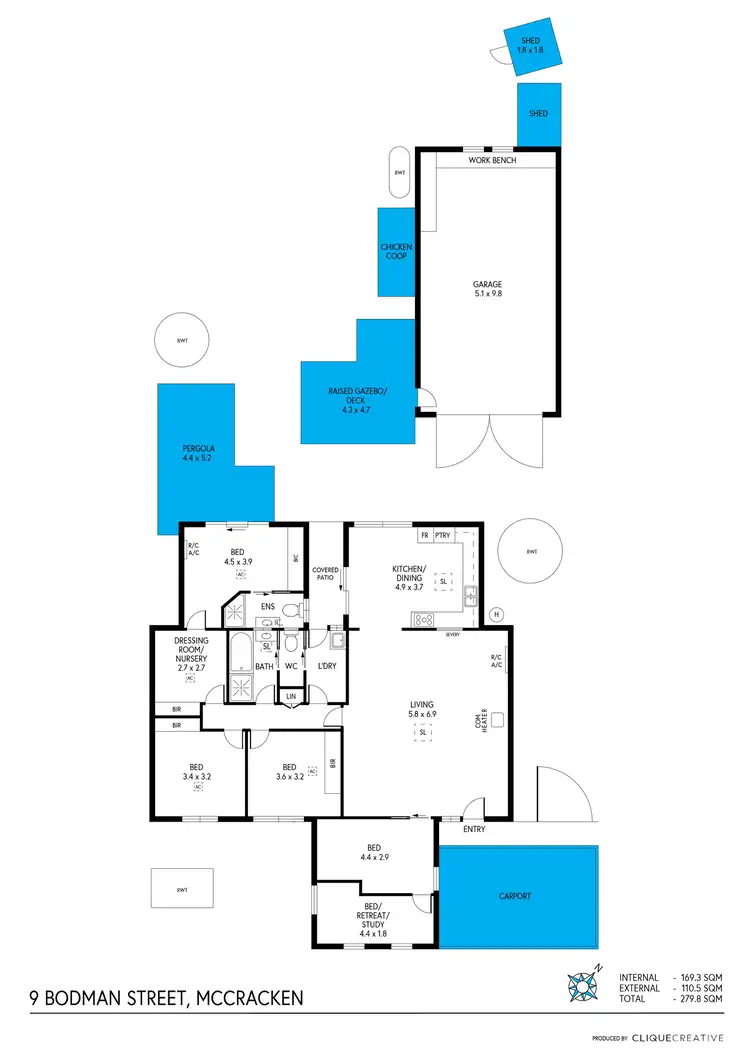 Floorplan of Homely house listing, 9 Bodman Street, Mccracken SA 5211