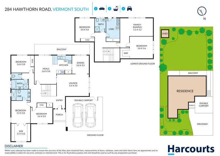 Floorplan of Homely house listing, 284 Hawthorn Road, Vermont South VIC 3133