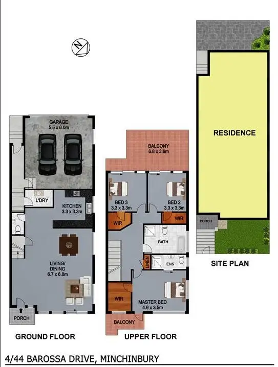 Floorplan of Homely townhouse listing, 4/44 Barossa Drive, Minchinbury NSW 2770