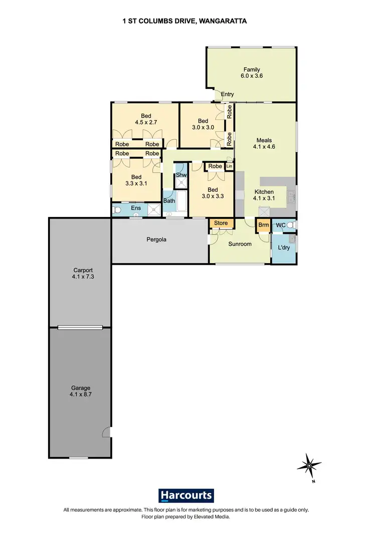 Floorplan of Homely house listing, 1 St Columbs Drive, Wangaratta VIC 3677