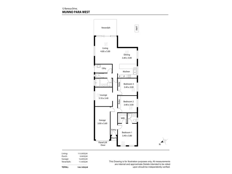 Floorplan of Homely house listing, 12 Barossa Drive, Munno Para West SA 5115