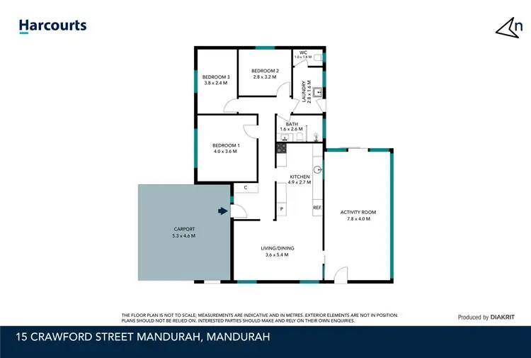 Floorplan of Homely house listing, 15 Crawford Street, Mandurah WA 6210