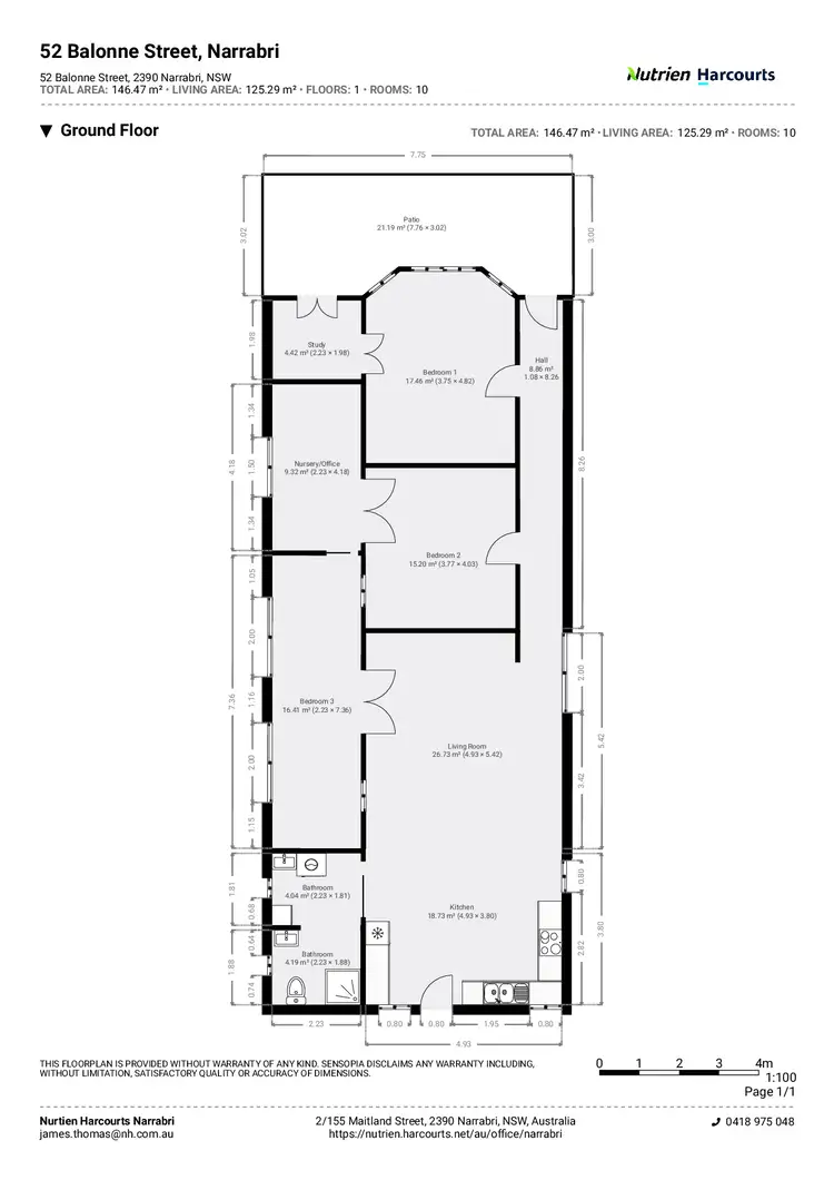 Floorplan of Homely house listing, 52 Balonne Street, Narrabri NSW 2390