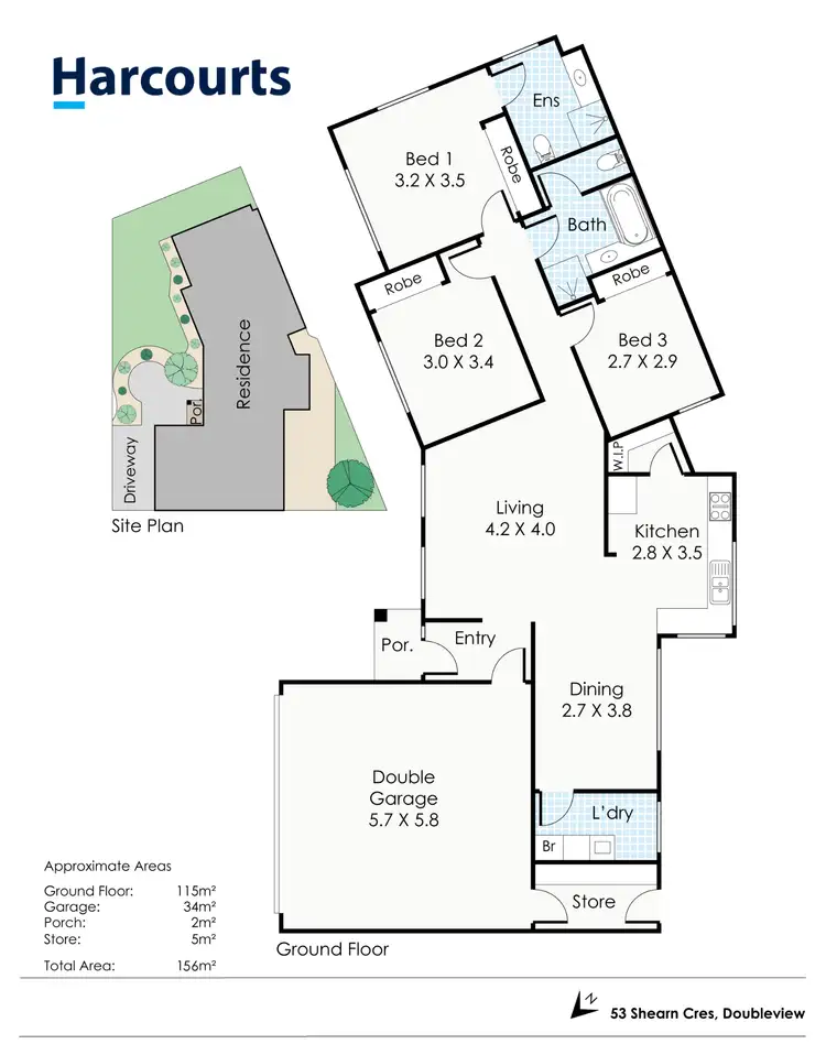 Floorplan of Homely house listing, 53 Shearn Crescent, Doubleview WA 6018