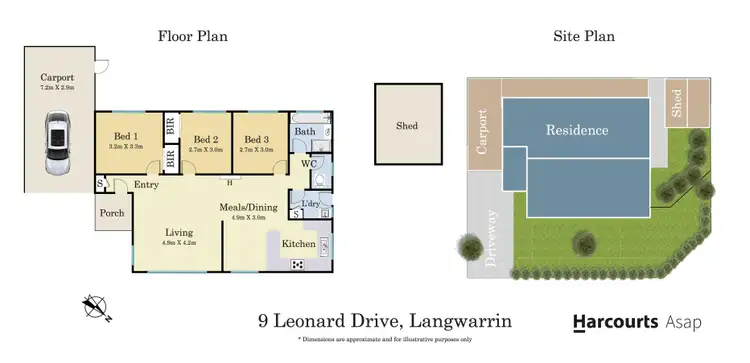 Floorplan of Homely house listing, 9 Leonard Drive, Langwarrin VIC 3910