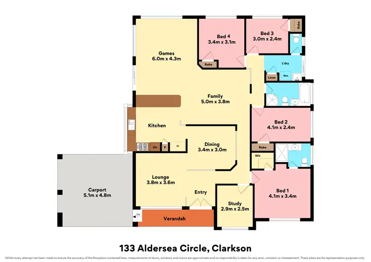 Floorplan of Homely house listing, 133 Aldersea Circle, Clarkson WA 6030
