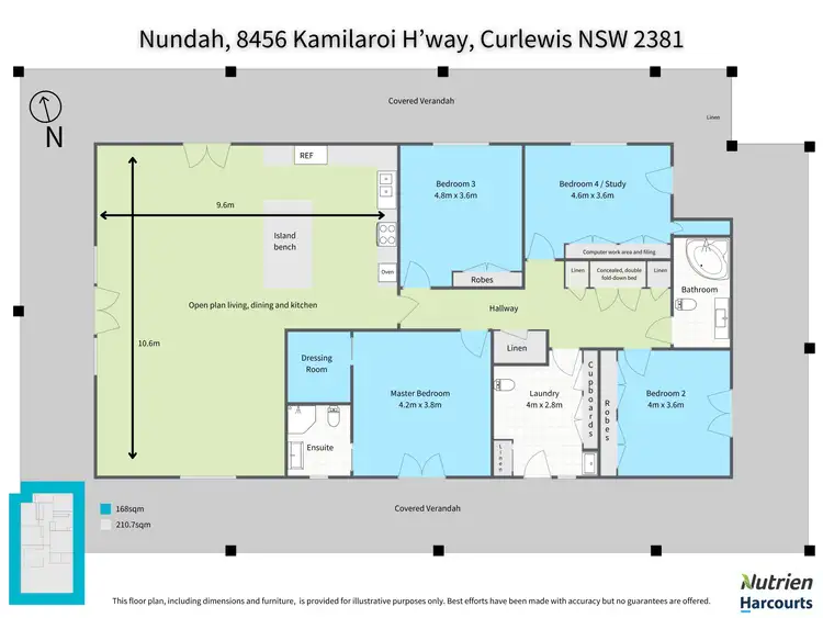 Floorplan of Homely rural property listing, 'Nundah' 8456 Kamilaroi Hwy, Gunnedah NSW 2380