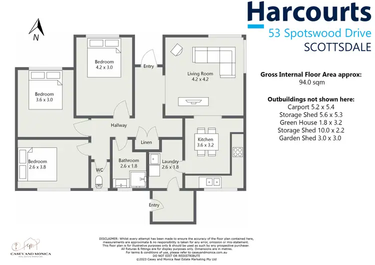 Floorplan of Homely house listing, 53 Spotswood Drive, Scottsdale TAS 7260