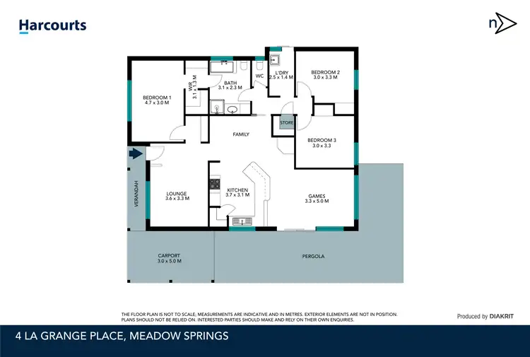 Floorplan of Homely house listing, 4 La Grange Place, Meadow Springs WA 6210