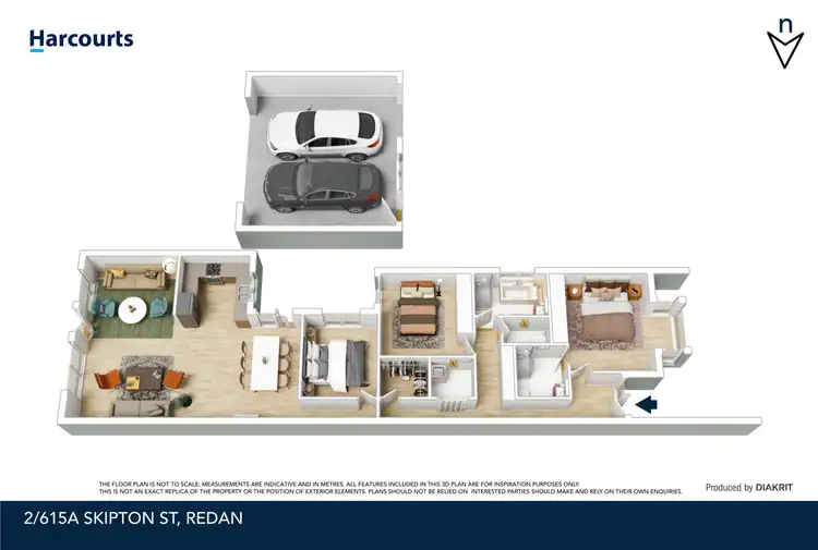 Floorplan of Homely townhouse listing, 2/615A Skipton Street, Redan VIC 3350